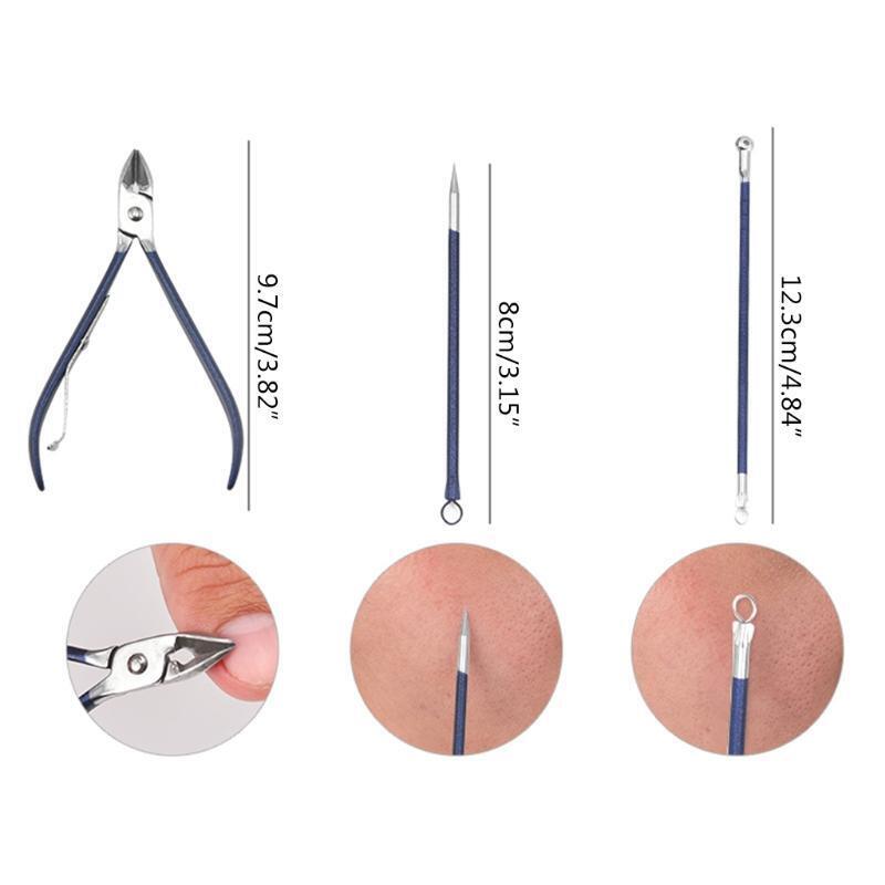 18 pcs Manicure Cutters Nail Clipper Set Household Stainless Steel Ear Spoon