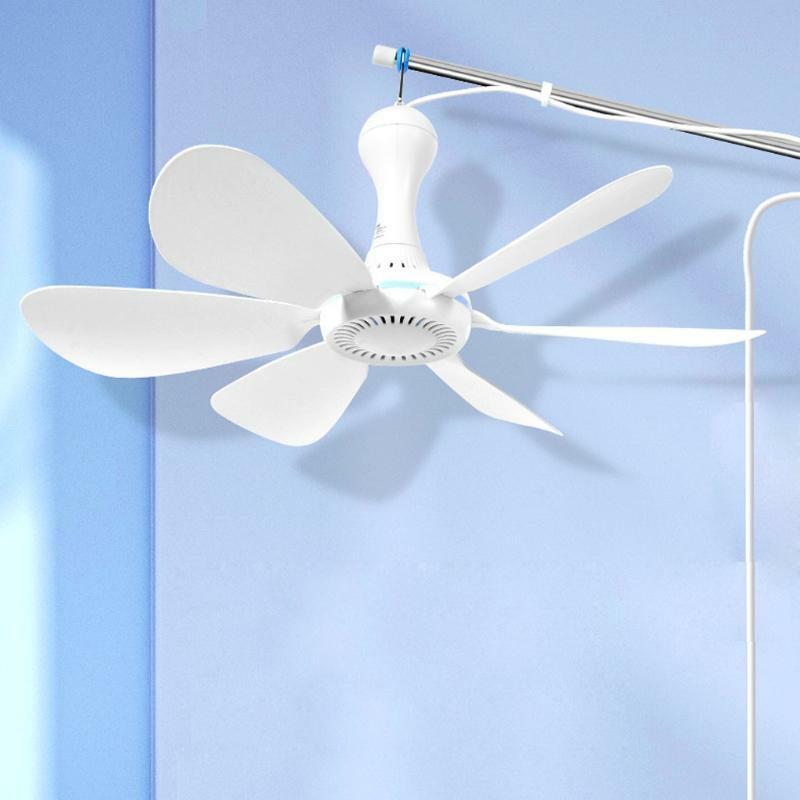 1.7m Cable 5V Type C Ceiling Canopy Fan Hanging Camping Tent Fan for Bedroom