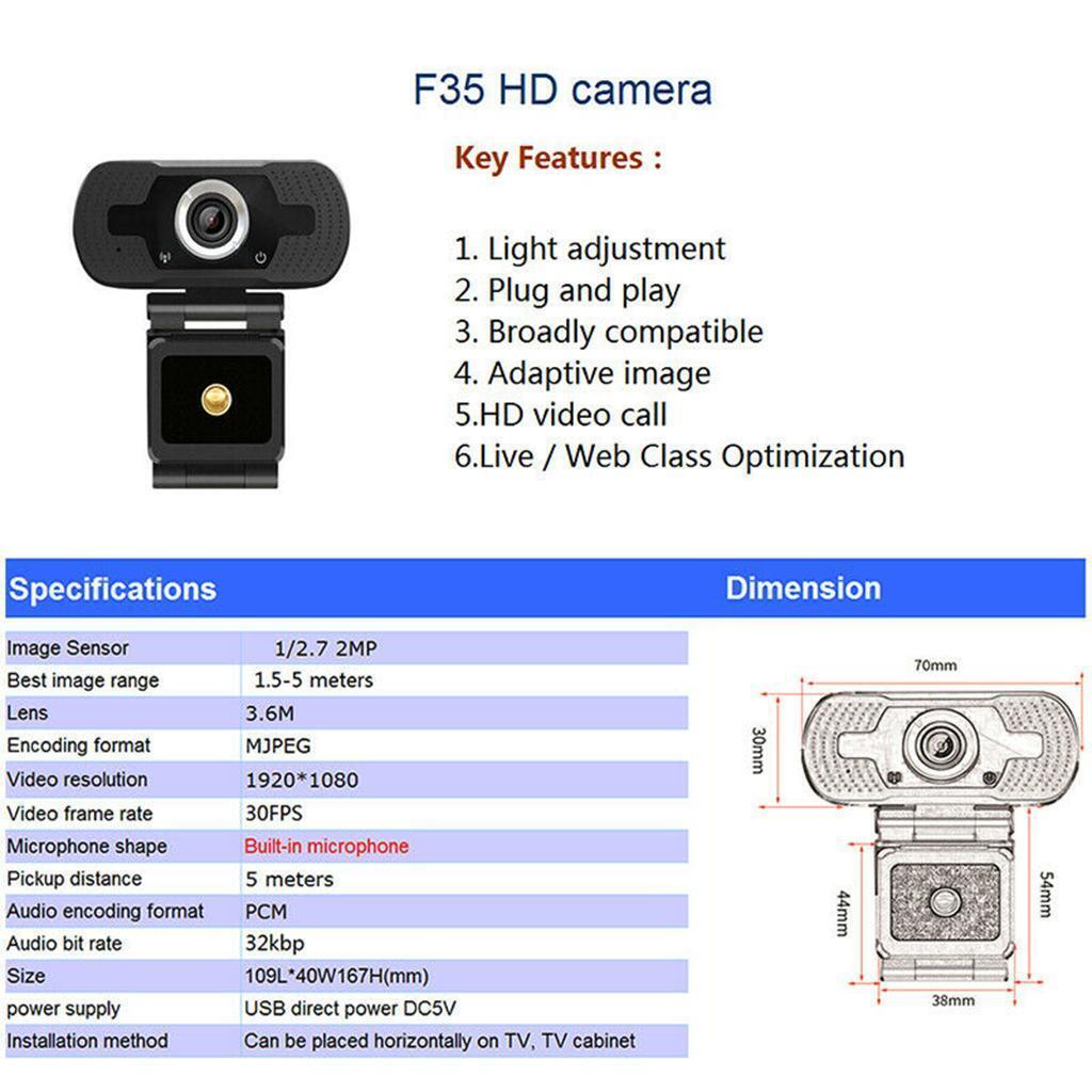 Versatile Laptop Video Camera HD Adaptive Image USB Streaming