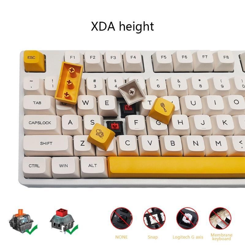 Honey Milk Theme 140 Keys Mechanical Keyboard XDA Profile DYE-Sub PBT Keycap