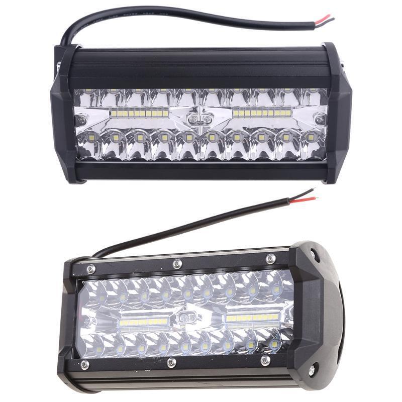 1Pc 7" 100W LED Work Light Long Bar Flood Spot Beam Waterproof Offroad 4WD