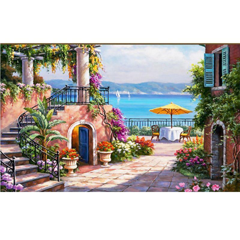 House DIY 5D Full Drill Diamond Painting Embroidery Cross Stitch Kit Rhinestone