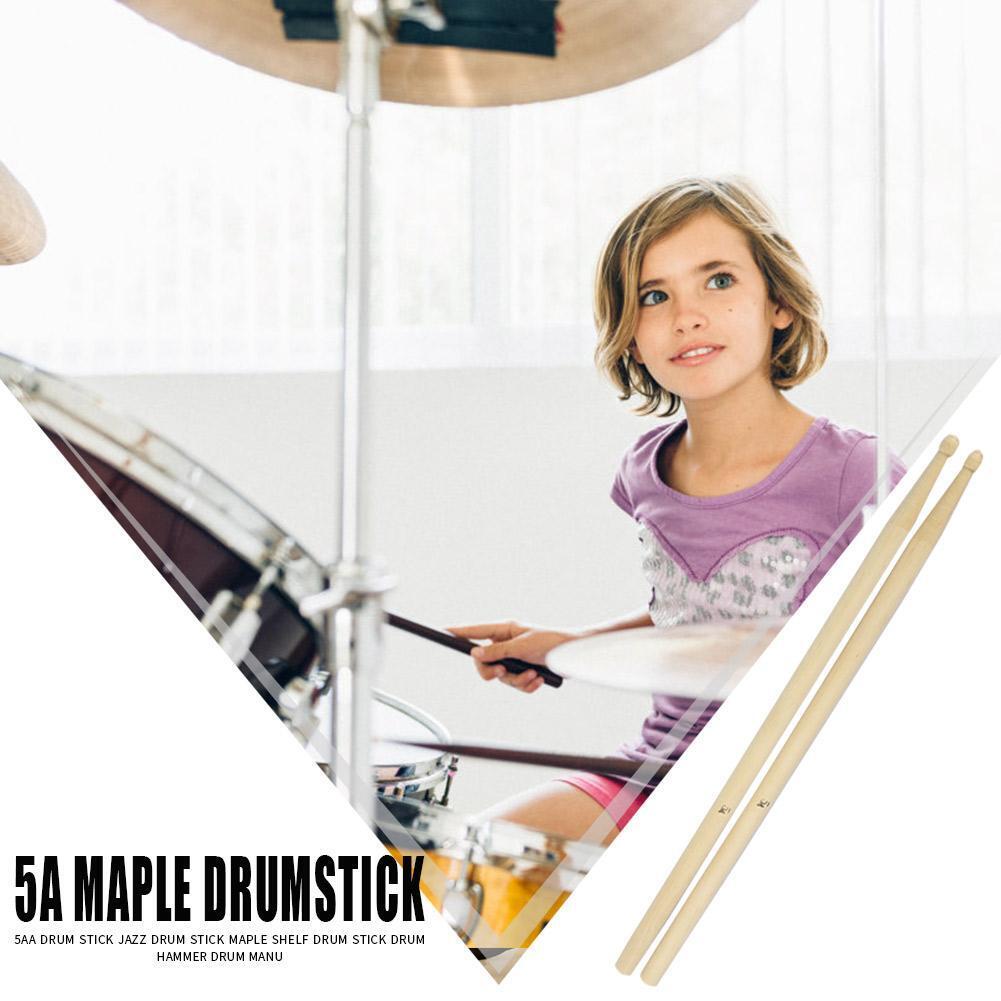 2pcs Maple Wooden Drum Sticks 5A Drumsticks Percussion Instruments Parts
