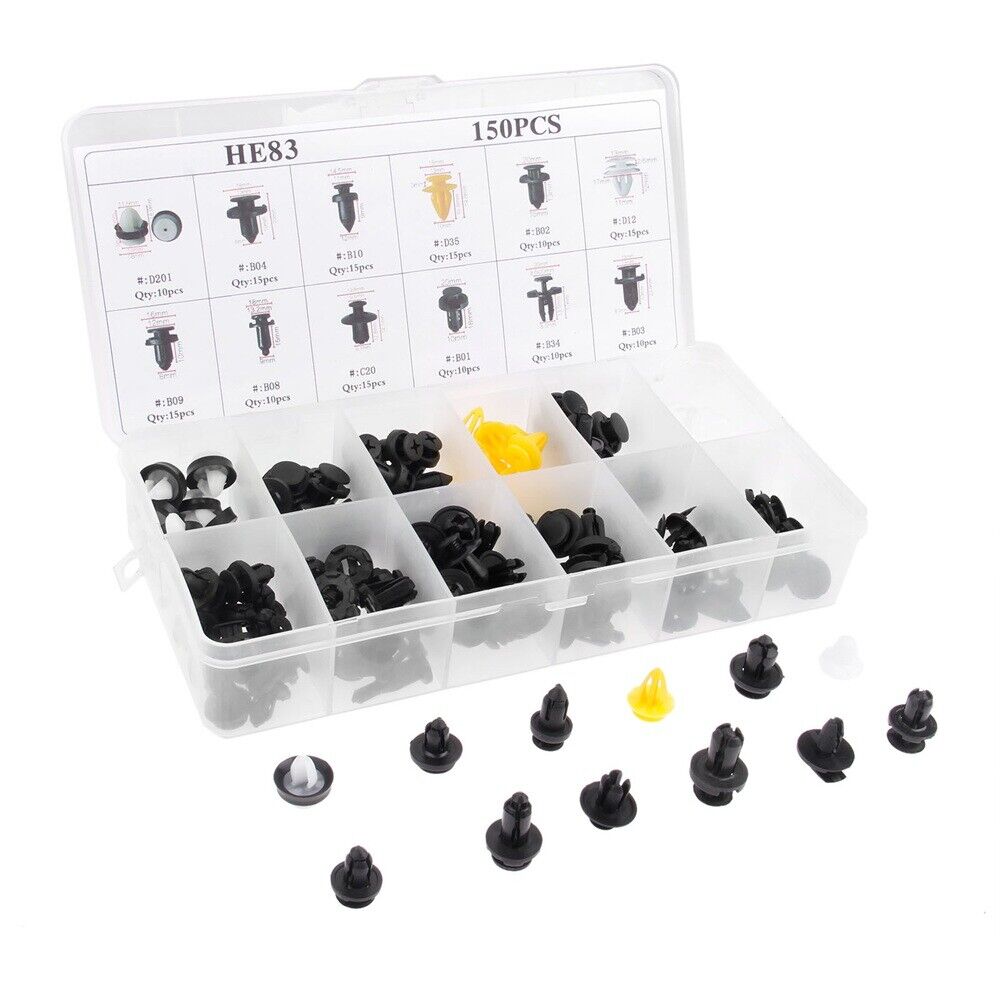 150X  Car Truck Door Panels Bumper Cover Fender Fasteners Clips Boxed Universal