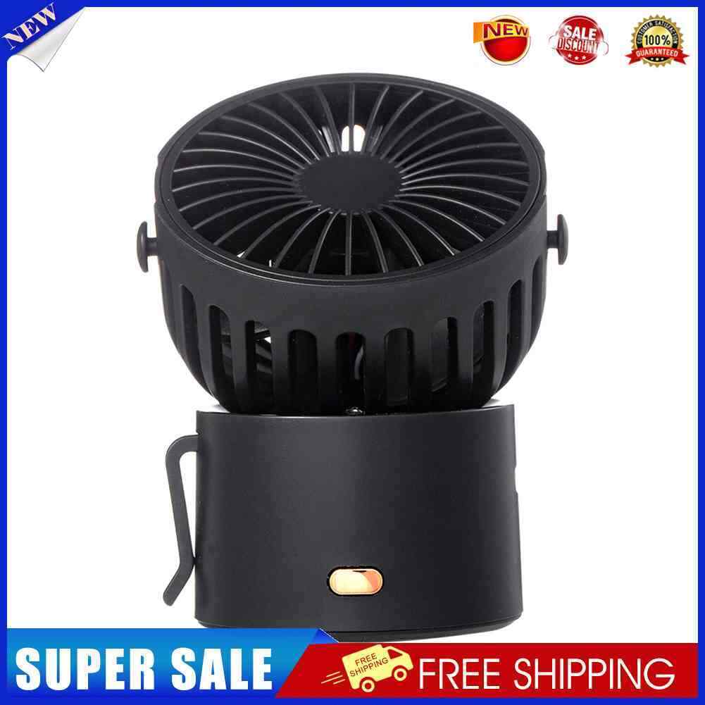 Mini Fan Electric Portable Air Cooler USB Desktop Travel Cooling (Black)