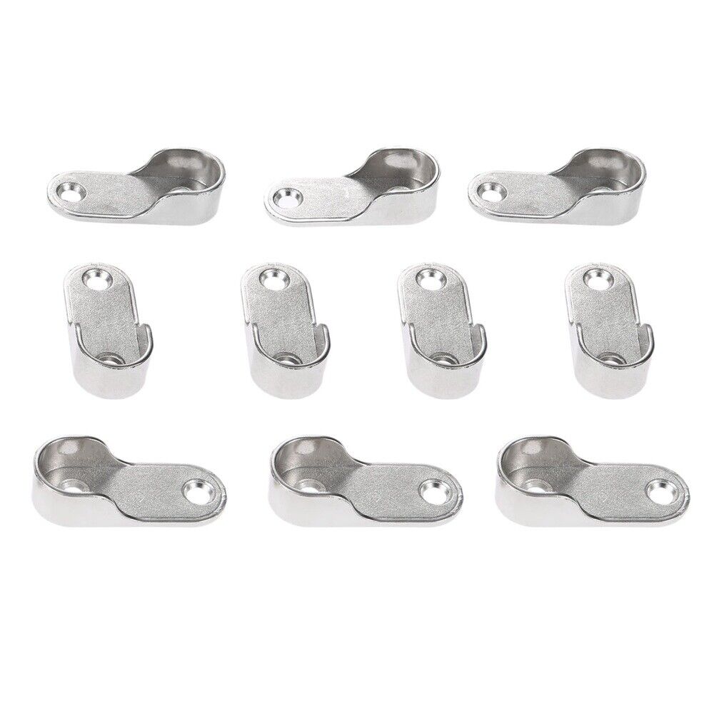 10Pcs Wardrobe Tube End Support Closet Rod Pole Bracket Thickening Holder 16mm