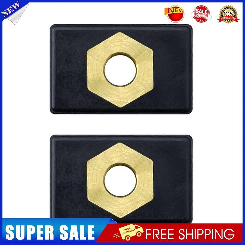 2pcs Brass Kayak Slide Rail Nut Hardware Canoe Fishing Pole Rod Holder Base