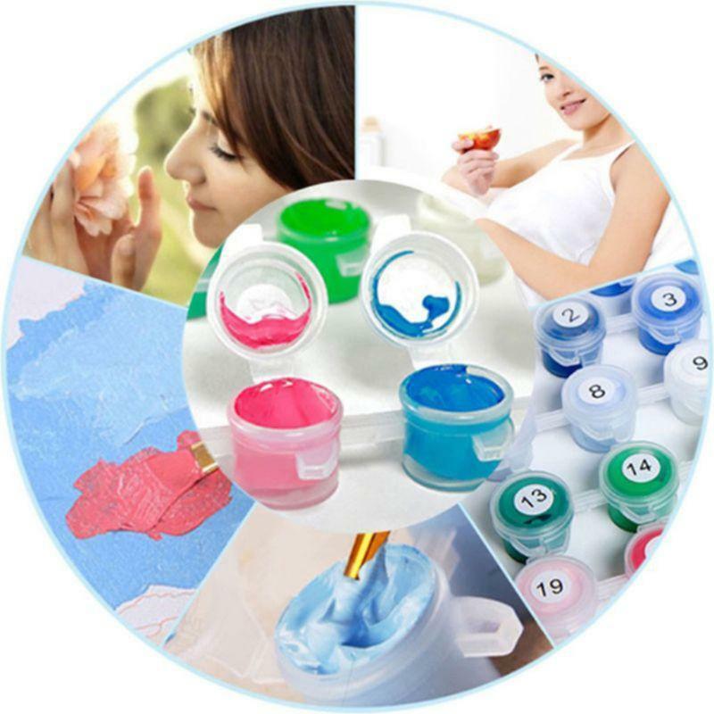 Boat DIY Oil Painting Paint By Numbers Kits with Brushes Acrylics Painting Kits