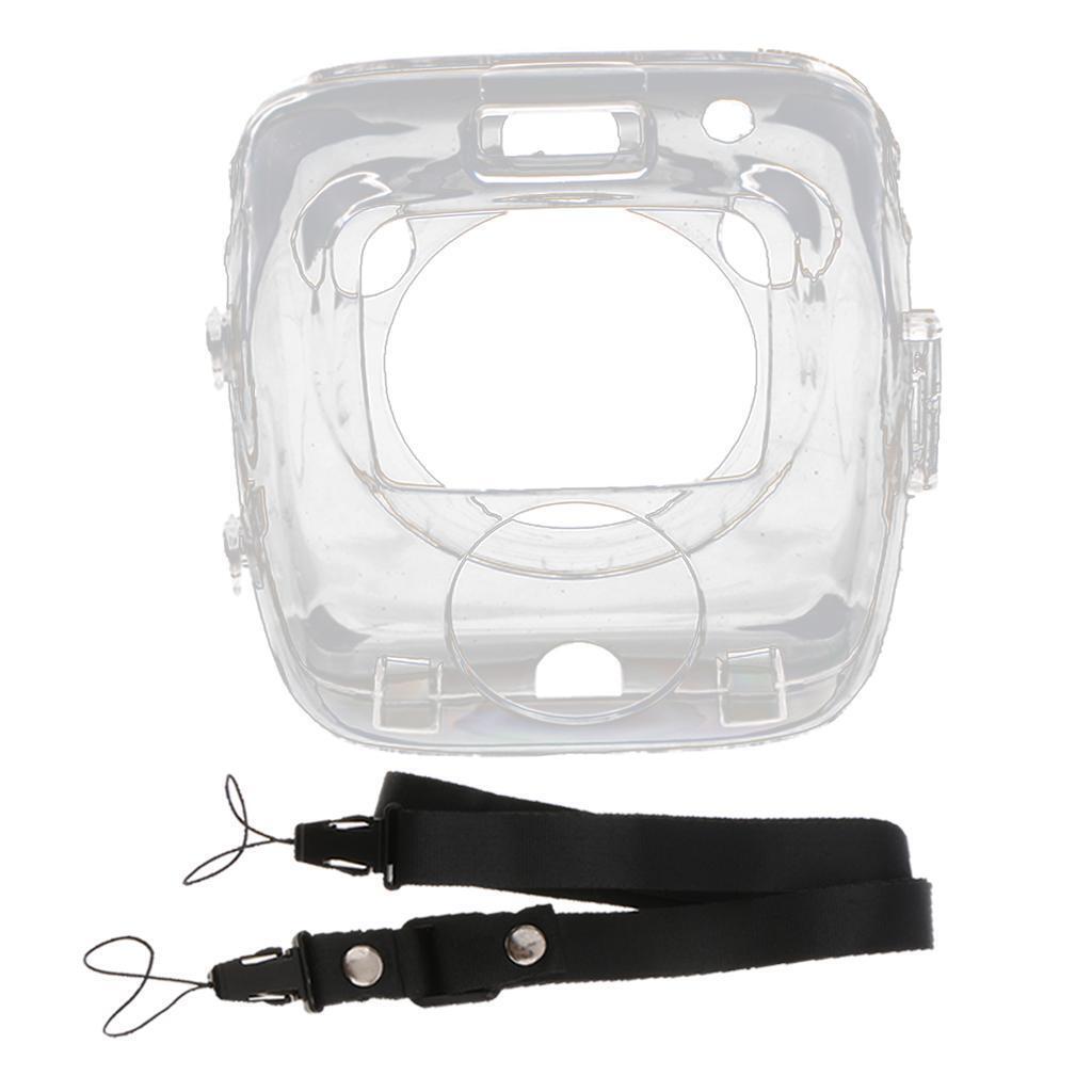 Crystal Hard PVC Cover with Removable Rainbow Shoulder Strap, Clear