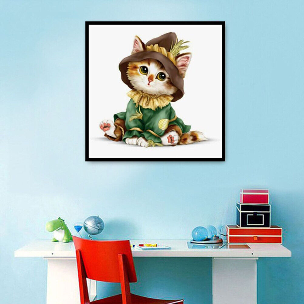 Cute Cat Cartoon 5D Diamond Painting Embroidery DIY Cross Stitch Home Decor