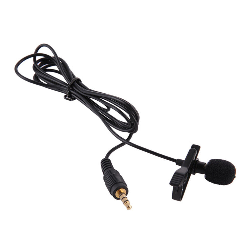 Wired Condenser Clip-on Lapel Microphone Link To Smartphone Hands-free Mike