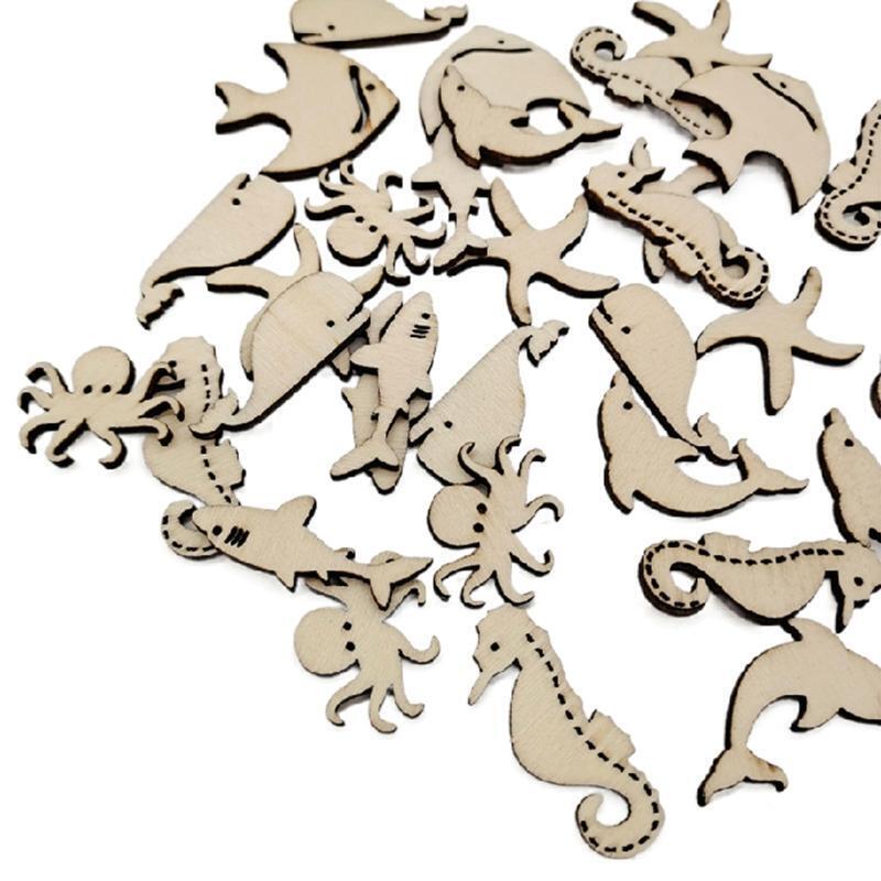 100Pcs Sea Animal Cutouts for DIY Craft Centerpieces Ornament Hanging Decoration
