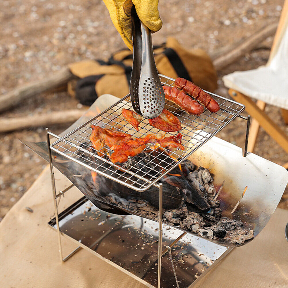 Portable Camping BBQ Net Stainless Steel Barbecue Grill Net (Single Net)