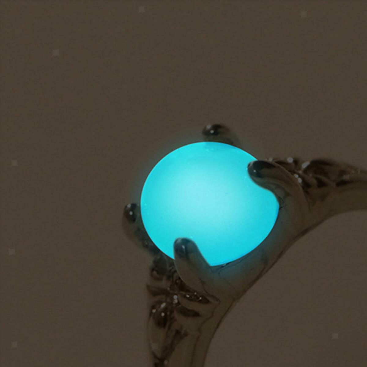 Luminous Glow Ring Finger Rings Glowing  Dark for Party Allergy