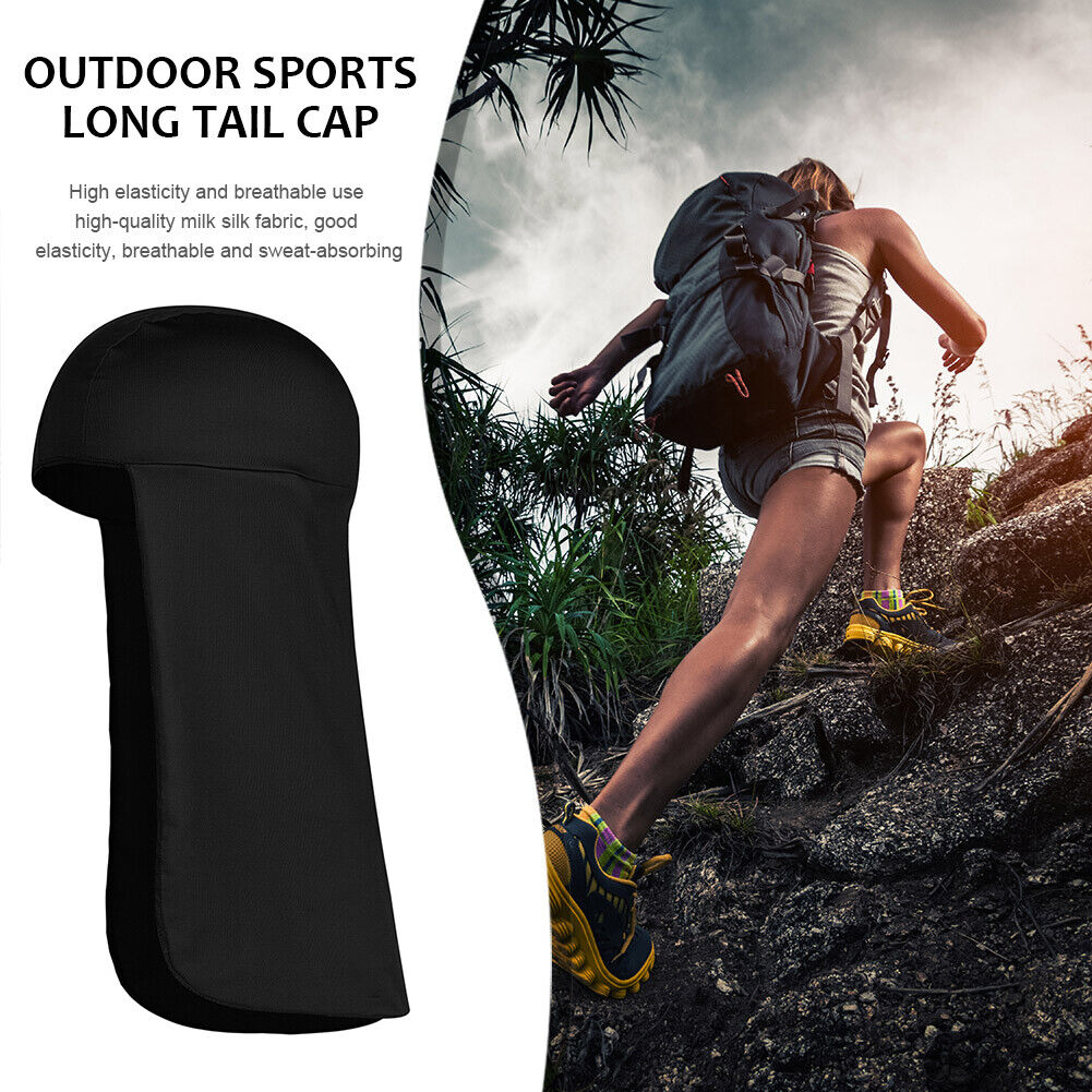 Cycling Visor Cap Outdoor Anti UV Breathable Fishing Neck Protector (Black)