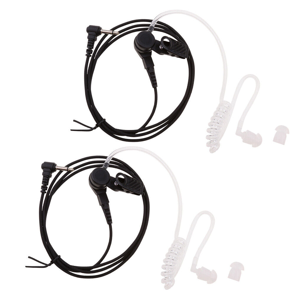 2 ung 3.5mm  Acoustic Tube Earpiece Headset   Speaker
