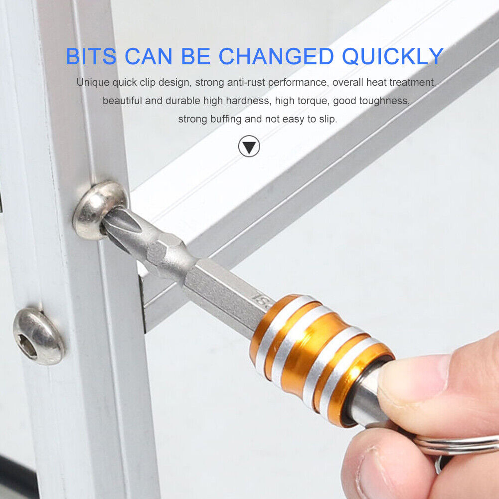 1/4 inch Screwdriver Bits Holder Sleeve Stainless Steel Drill Bits Adapter