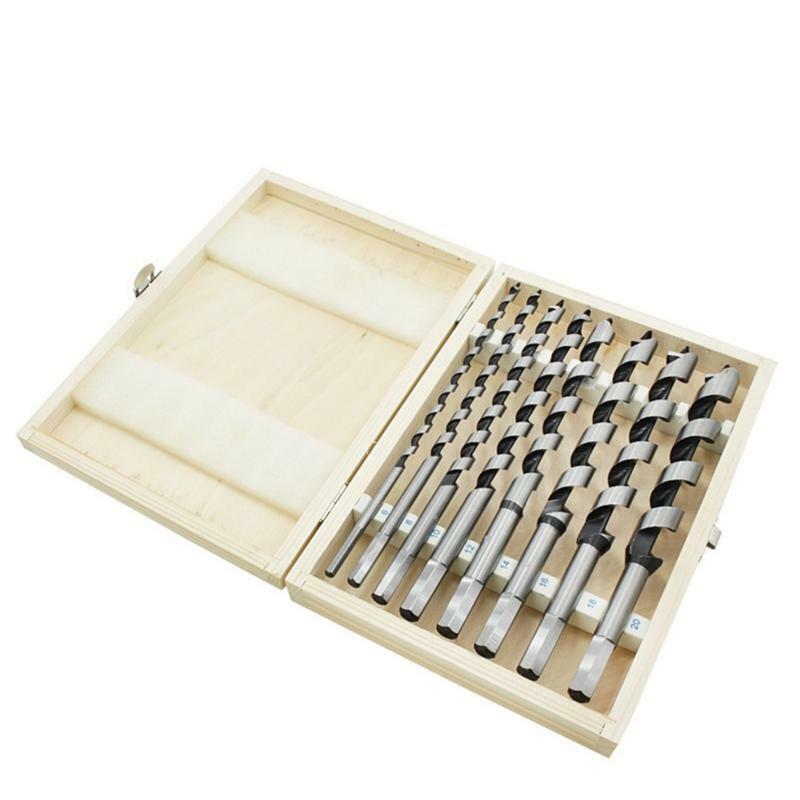 6-20mm Durable High Carbon Steel Hex Shank Long Auger Drill Bit Set 8 Pieces