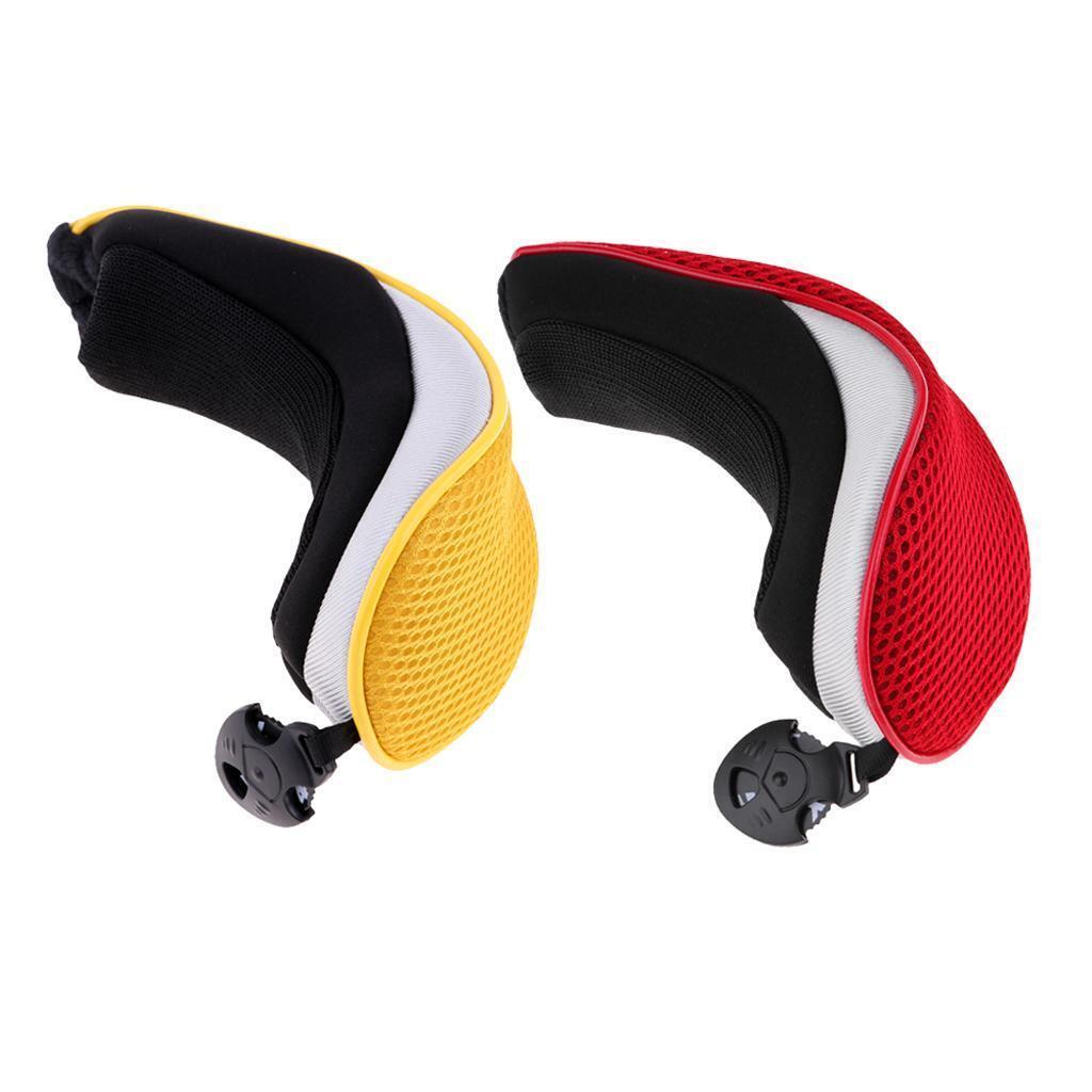2x Golf Hybrid Utility Club Headcover Head Cover & No. Interchangeable Tag