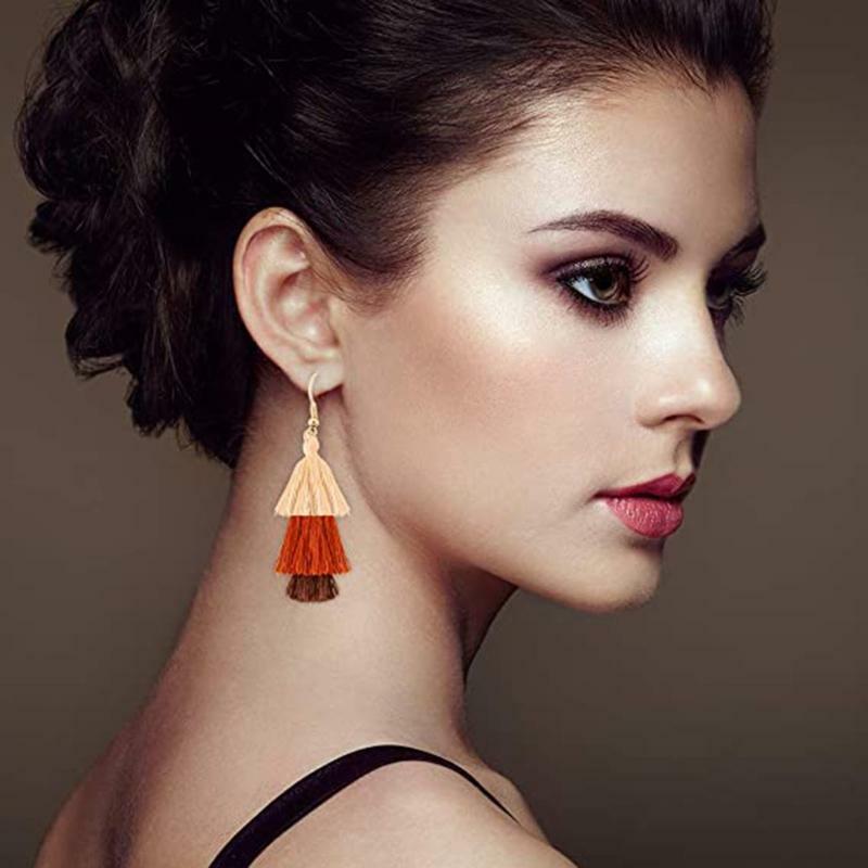 20 Pairs Fashion Colorful Earrings Set With Tassel Earrings Or Bohemian