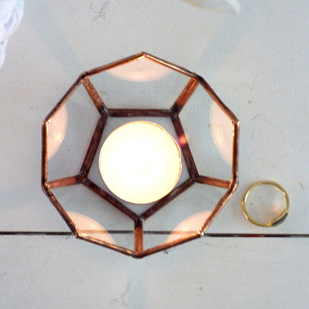 Open Clear Glass Geometric Terrarium Tabletop Succulent Plants Container