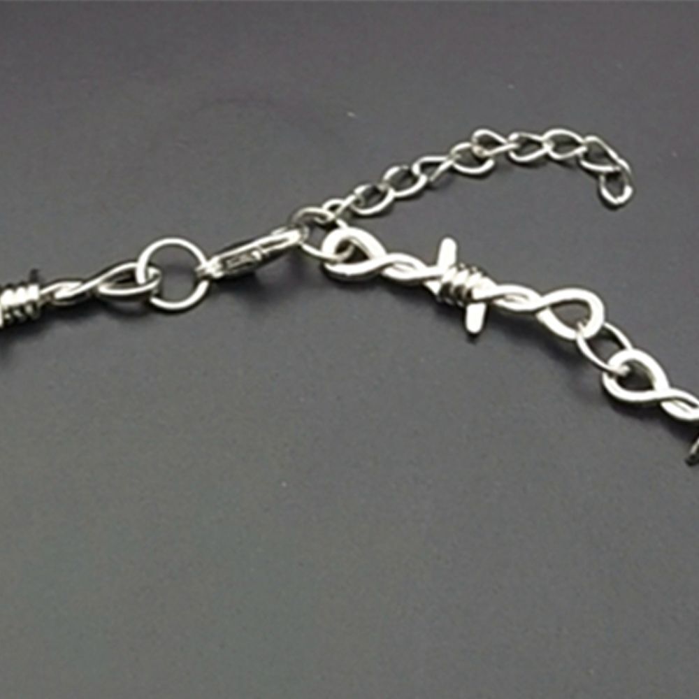 Pendant Bib Choker Biker Hip Hop Barbed Wire Brambles Punk Necklace Dark Gothic