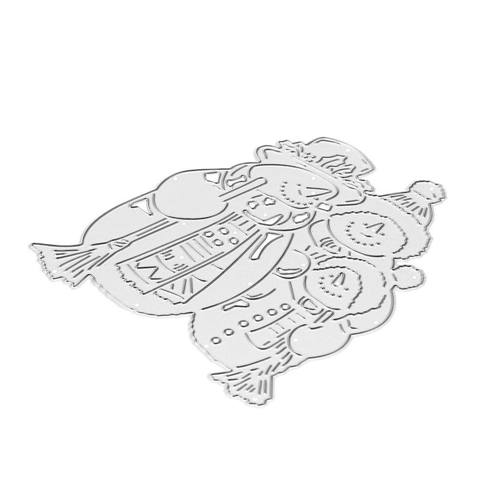 Sweeping Snowmen Cutting Die Stencil Embossing Scrapbook Craft Paper Card