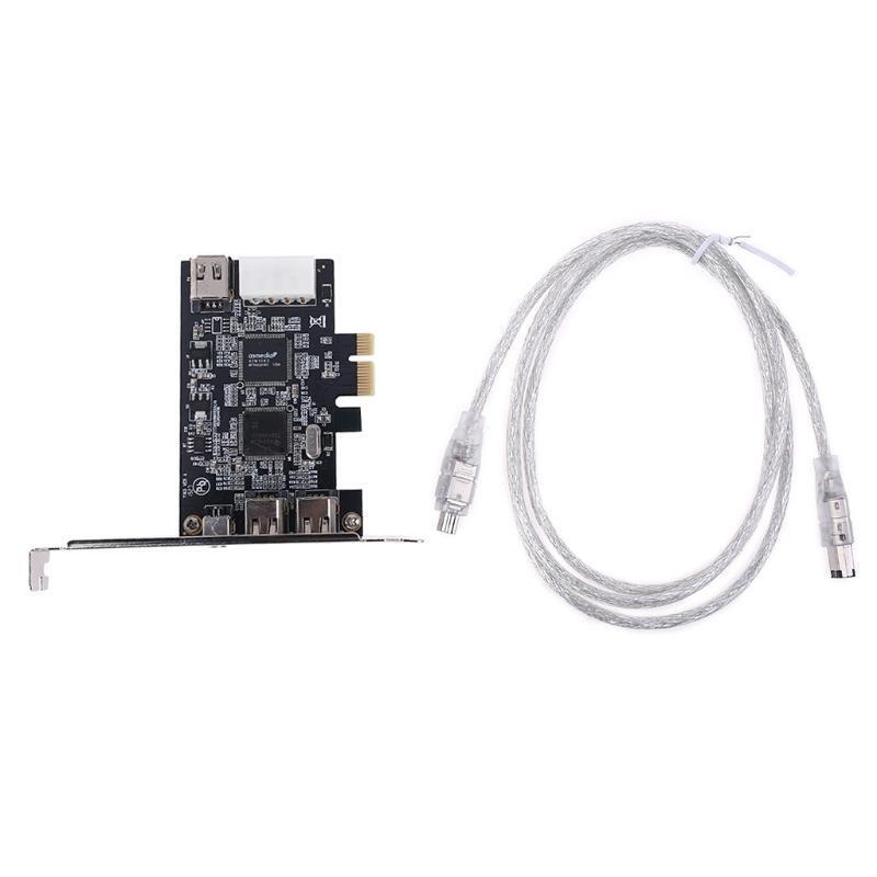 PCIe 3 Ports Firewire Cable Expansion Card PCI Express 1394B & 1394A TI XIO2213B