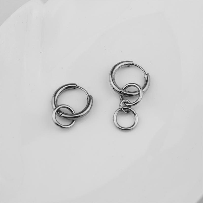 Polished Circle Earrings Gothic Yibo Style Jewelry Gift Awards Commemoration