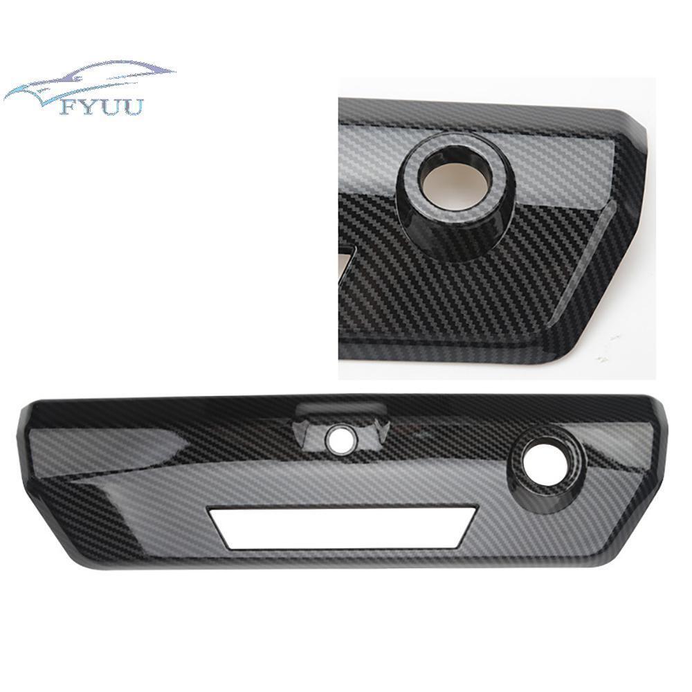 Glossy Carbon Fiber Look Rear Tailgate Door Handle Cover Trim For Ford F150 2021