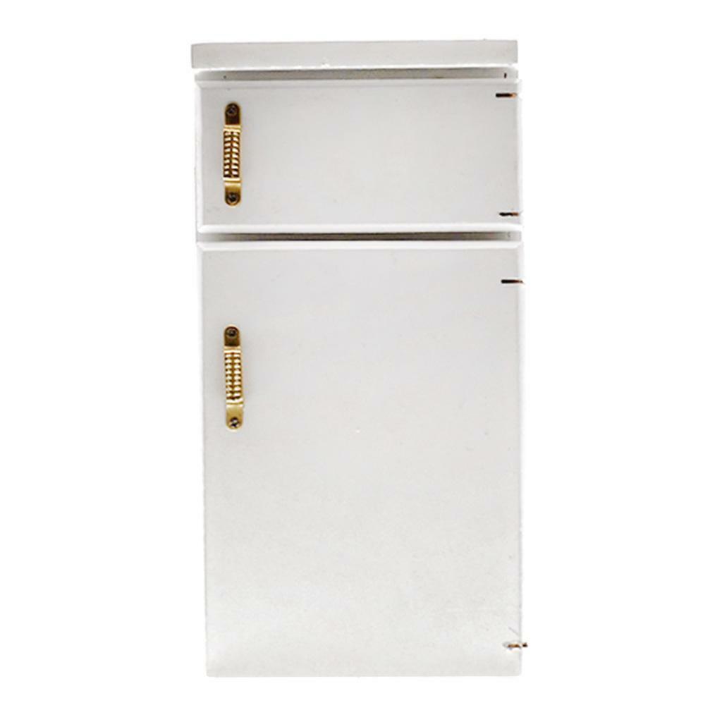Mini 1:12 Scale Wooden Refrigerator Sofa Furniture Scenery Decor