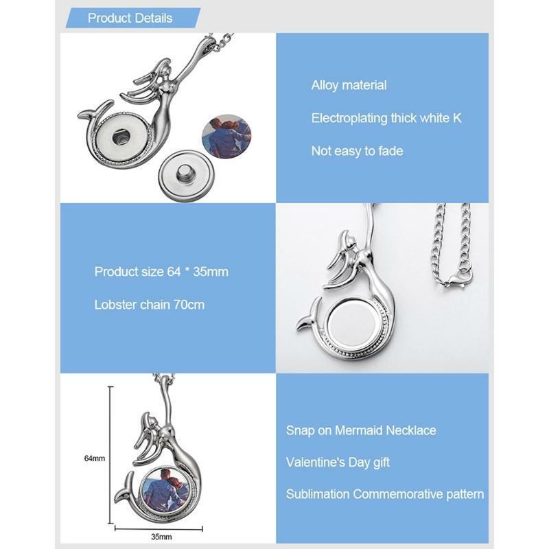 European and American Jewelry Necklace Blank Sublimation Tag Necklace