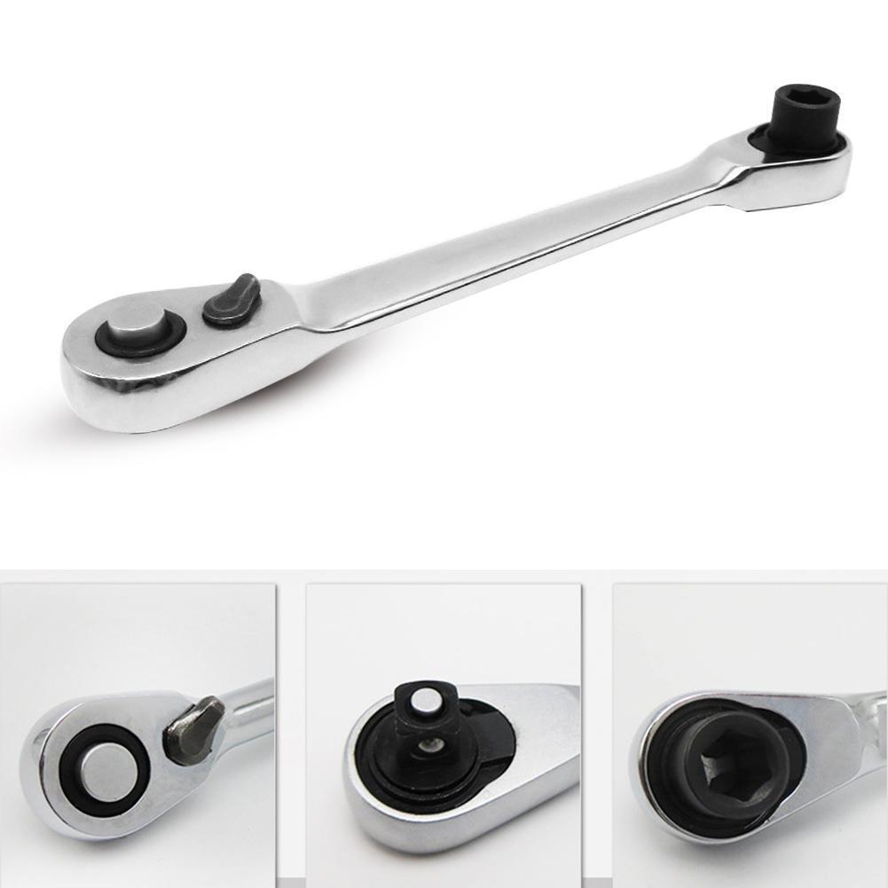 1/4 inch Mini 72 Tooth Ratchet Wrench CR-V Socket Spanner Car Repair Tool