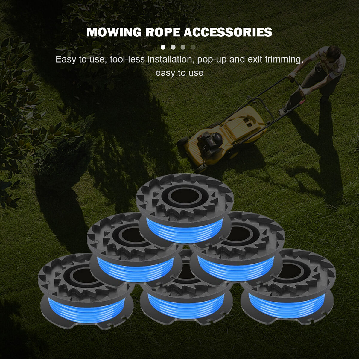 Line String Trimmer Spool 7pcs 0.065 inch Weed Eater Spool for Greenworks