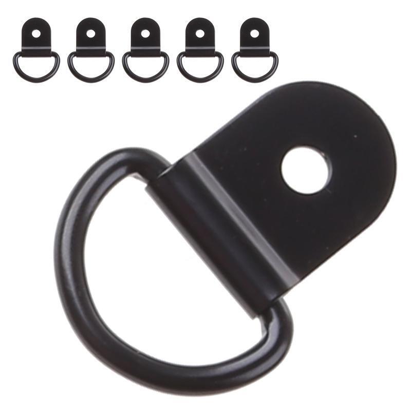 20Pcs Cargo Tie Down D Shape Pull Hook Durable Metal Anchor Ring for BoatTrailer