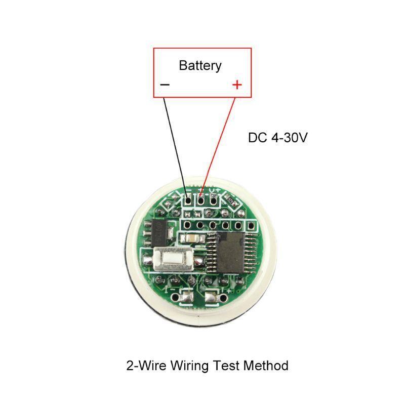 Battery Voltage Meter LED Display Battery Monitor 2/3 Wires DC 0-150V 12/24/60V