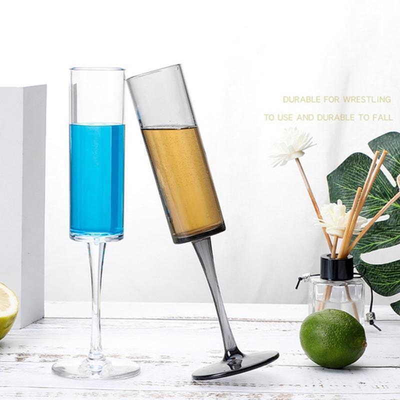 Champagne Flutes Disposable Acrylic Champagne Glasses for Weddings and Campings