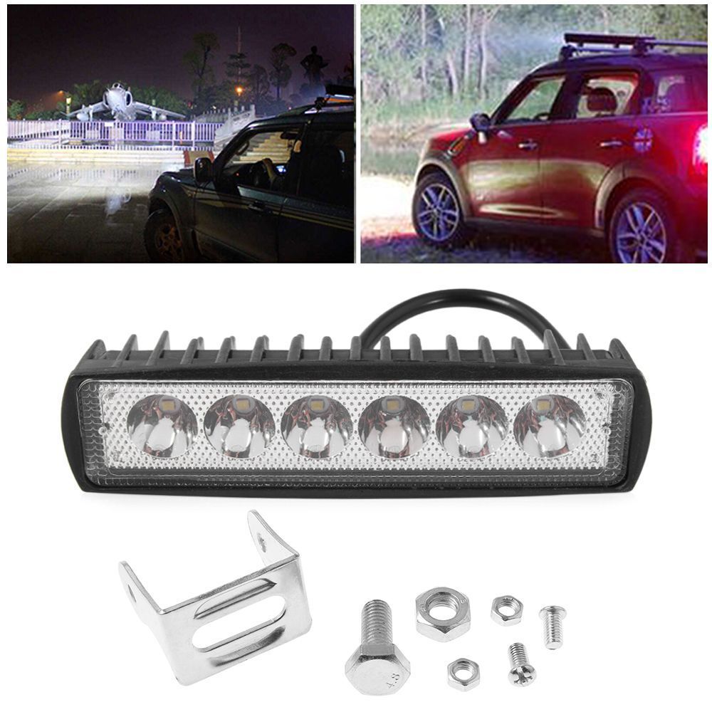 Truck SUV 12V 800LM 6 LED  Car Work Light Bar Spotlight DRL Driving Fog Lamp