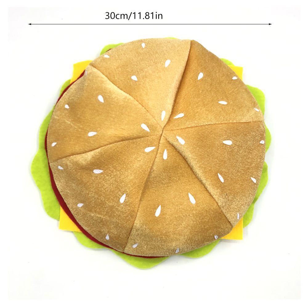 Fabric Party Supplies Hamburger Hat Fast Food  Hat Food Hat Costume Accessory