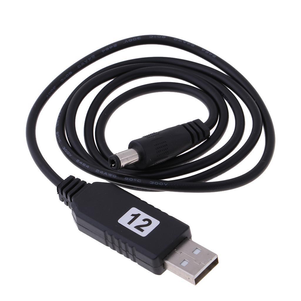 USB   DC   5V   To   12V   5 . 5mm   x   2 . 1mm   DC   Barrel   Male