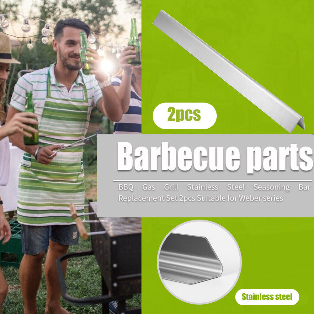 2pcs Stainless Steel BBQ Gas Grill Heat Tent Plate Shield for Weber Series