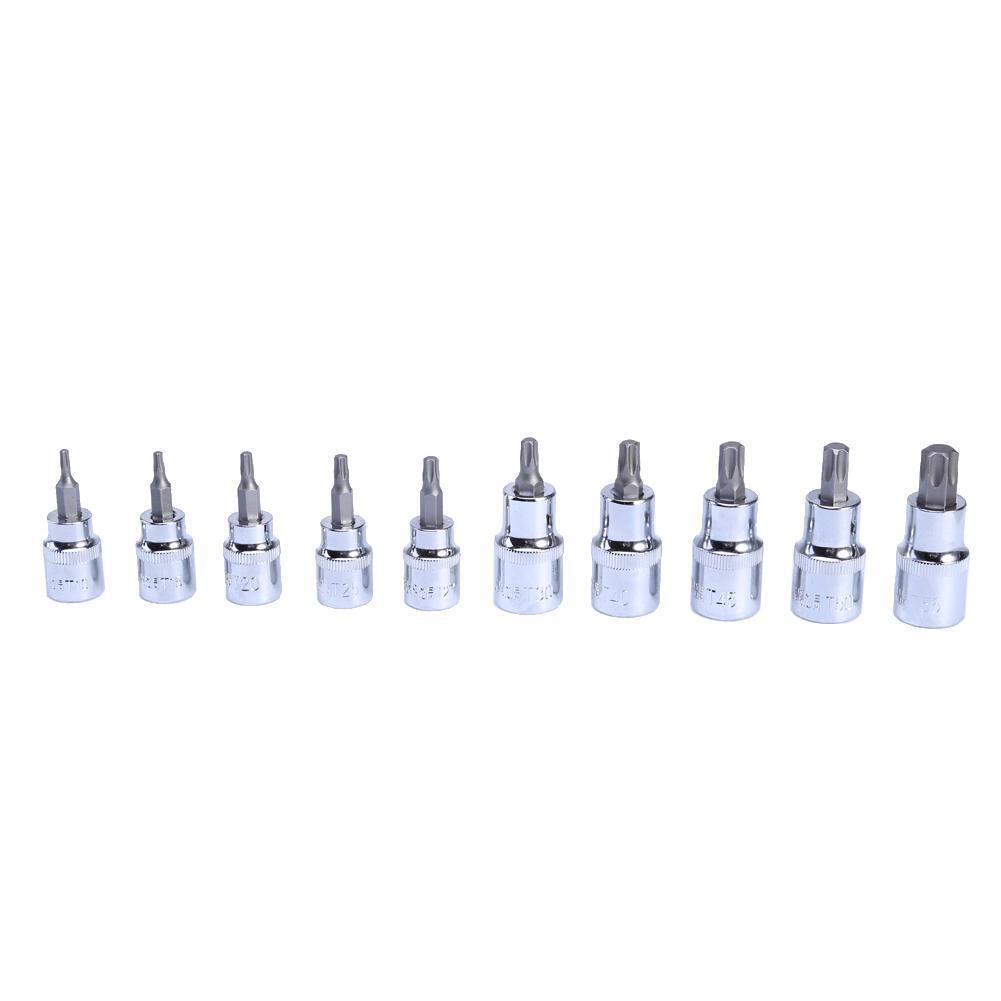 29PC Torx Star Socket Set & Bit Male Female E & T Sockets With Torx Bit Too