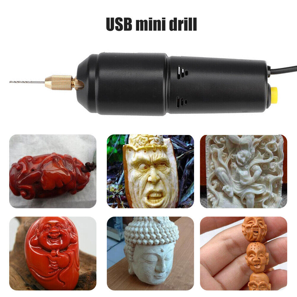 18W Mini Electric Hand Drills DC 5V Handheld Micro USB Drill with 3pcs Bits