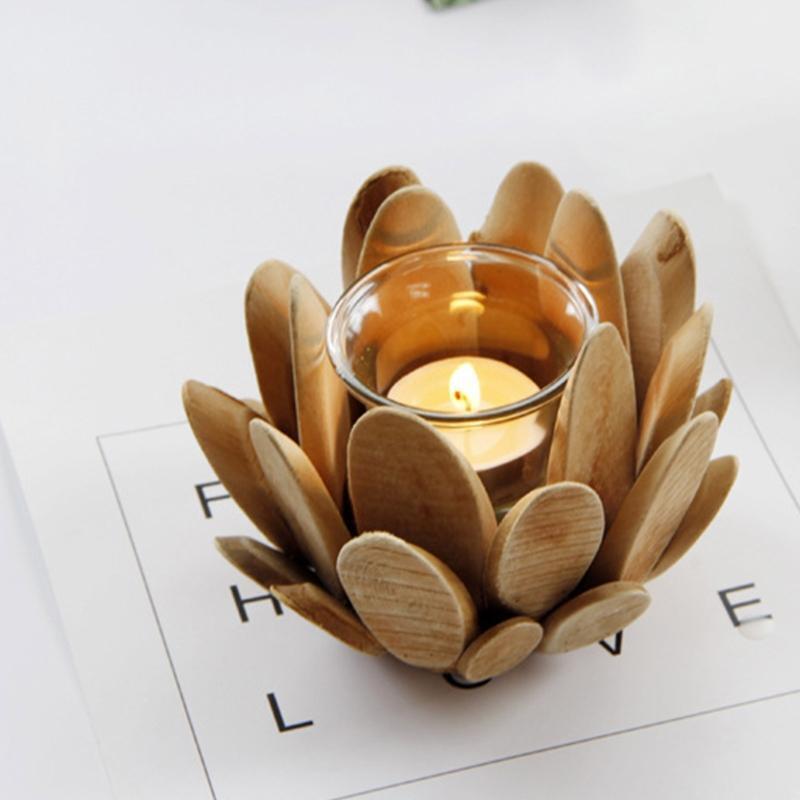 Lotus Flower Tea light Holder Table Decorations for Living Room Party Supplies