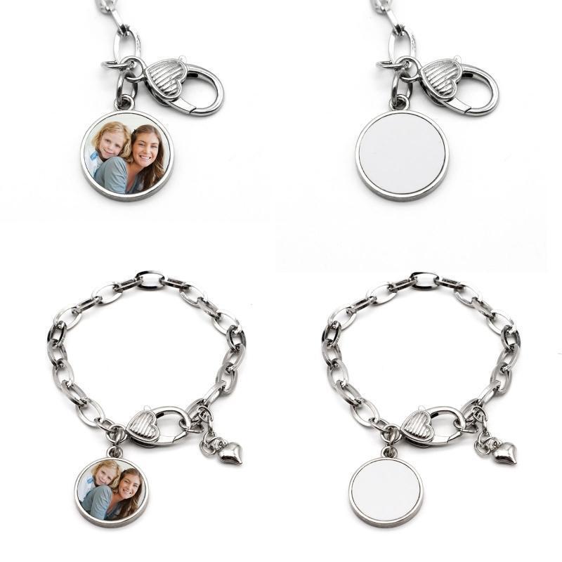 Trendy Sublimation Heat Transfer Medallion Anklet Bracelet for Valentine's Day