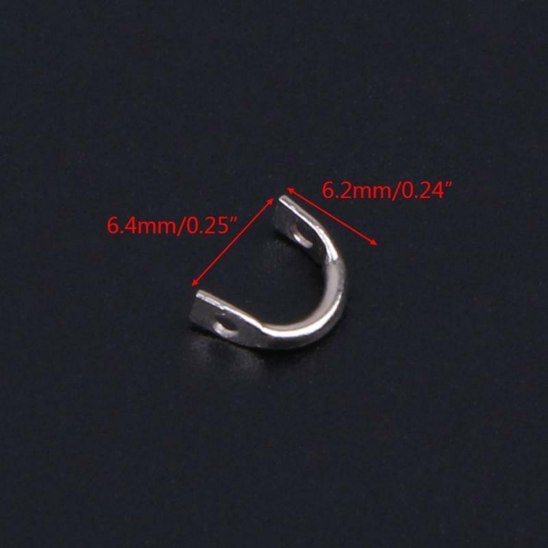 100pcs Fishing U Shaped Ring Baits Lure Tool Stainless Steel Accessories Tackle