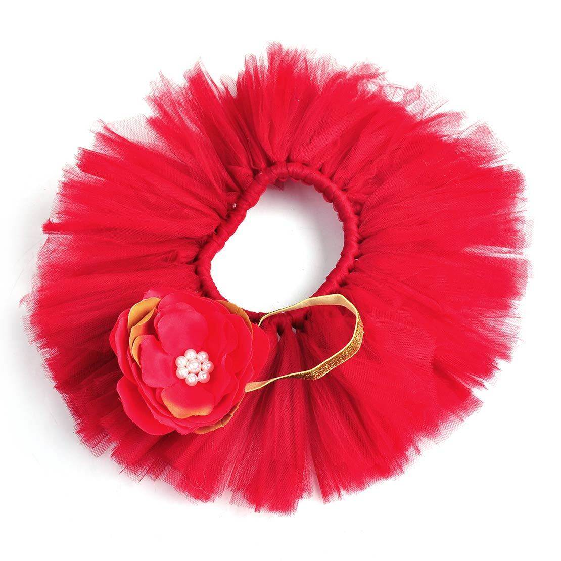 Newborn Baby Girl Tutu Skirt Flower Headband Photography Photo Costume Prop Li