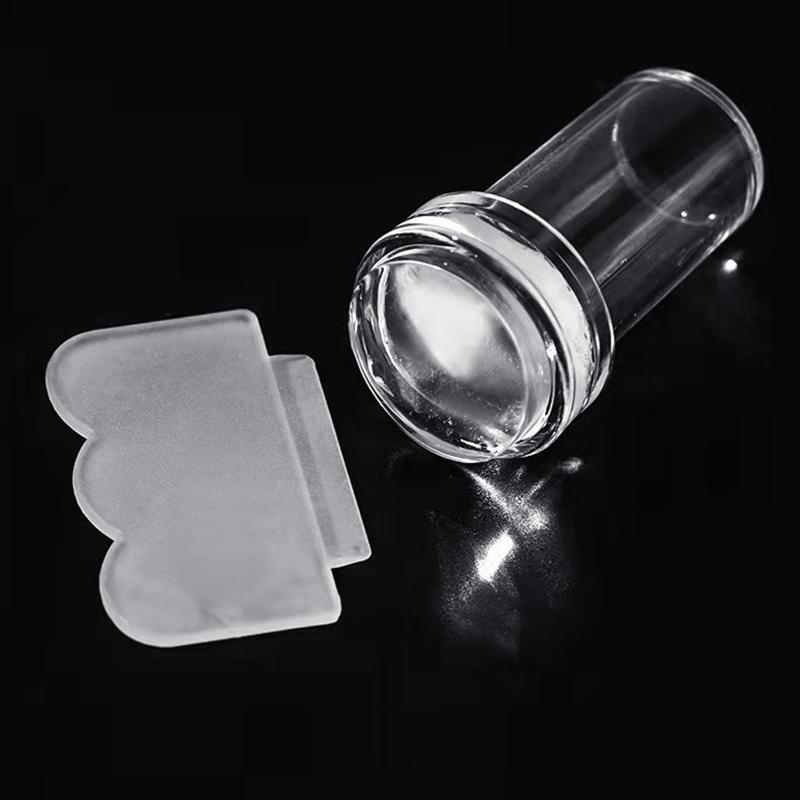 Nail Stamper Kit Clear Stamping Jelly with Scraper DIY Transfer Stamping Tools