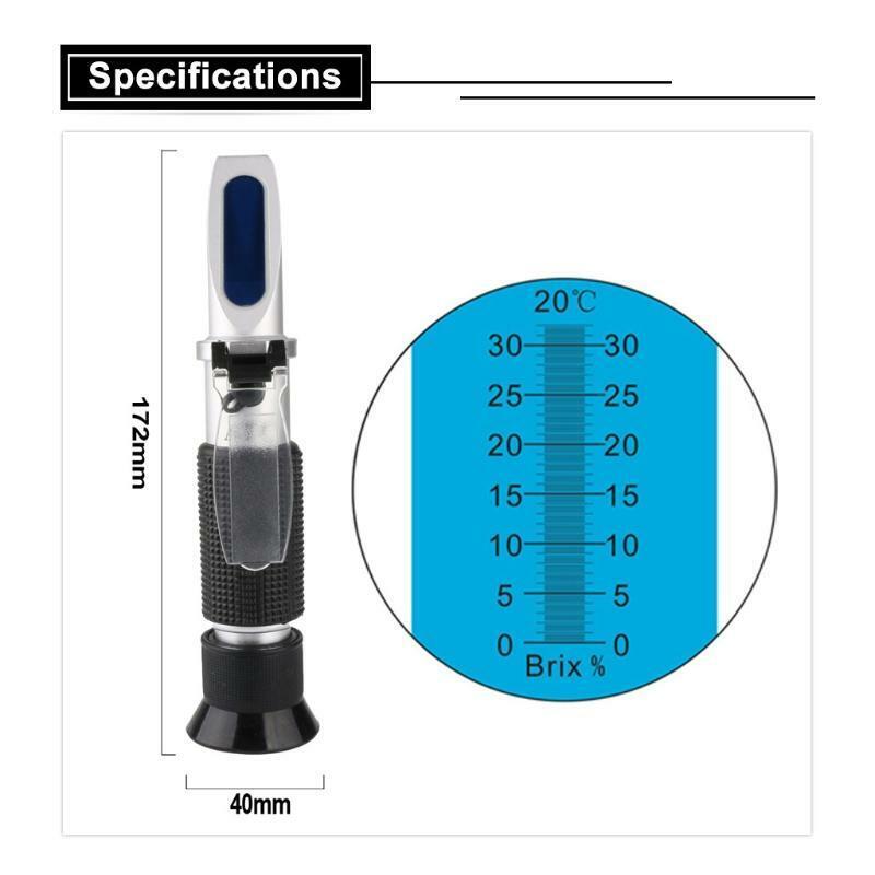 Professional Refractometer with ATC 0~32? Hand Held for Juice Sugar Meter Tester