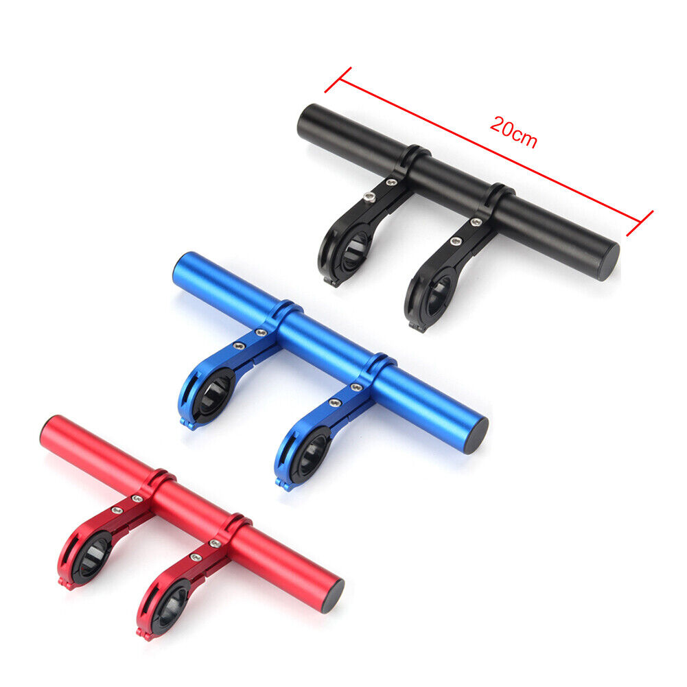 Bicycle Handlebar Extender Bike Headlight Clamp Extension Bracket (Red)